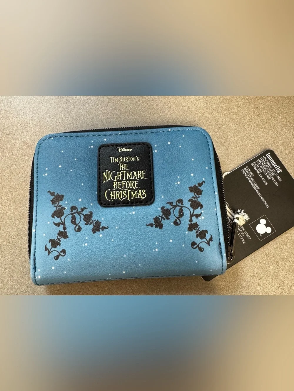 Loungefly Nightmare Before Christmas Jack & Sally On Spiral Hill Zip Wallet NWT